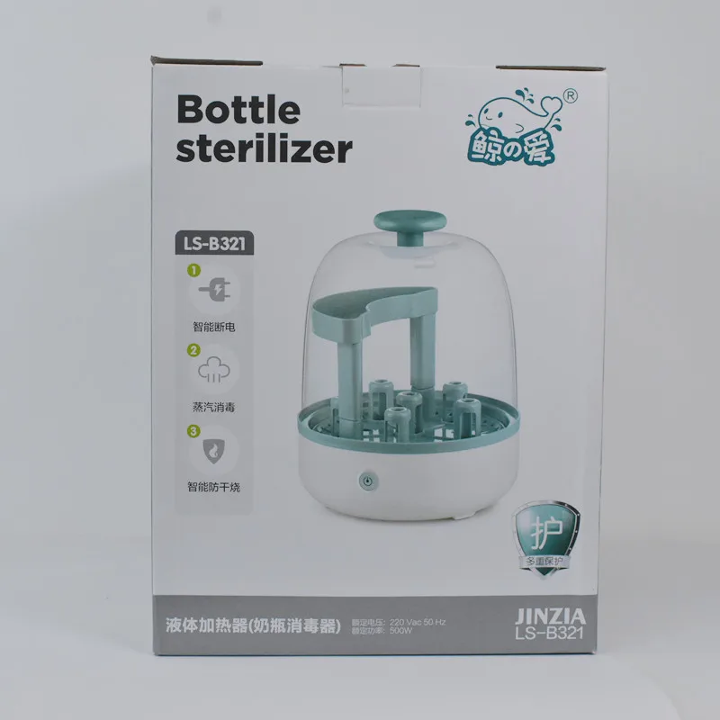Hot Sale Baby Bottle Sterilizer One Touch Smart High Temperature Steam Sterilizer Holds 6 Bottles BPA Free