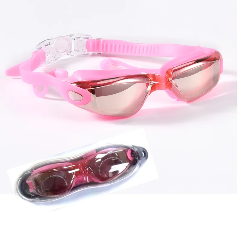 5 In 1 Professional Wide Farme Waterproof Swim Goggle Antifog Silicone No Leaking Swimming Glasses