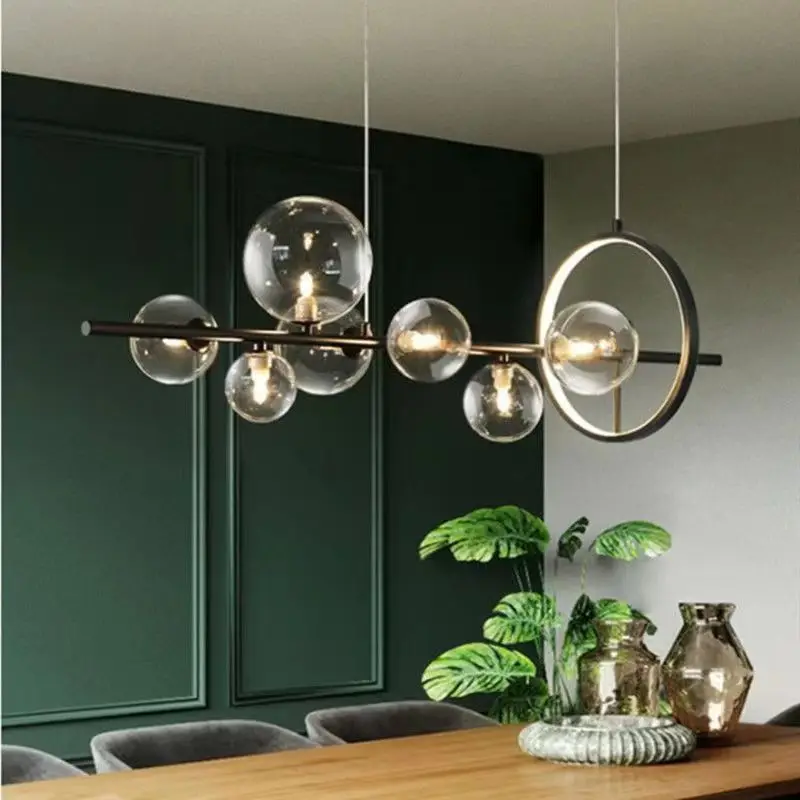 Nordic minimalist restaurant pendant lights with stylish glass chandelier lamp classic chandelier