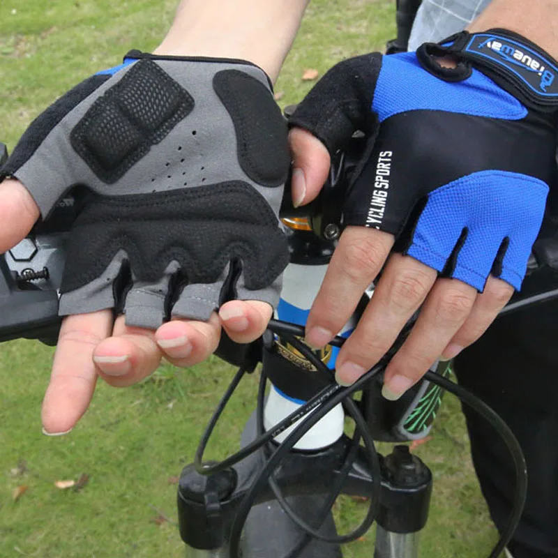 Low price  nylon Anti-skid damping custom logo half finger riding gloves manufacturer