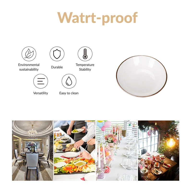 Factory Bulk Porcelain Bone China Chopsticks Rest White Gold Rim Ceramic Small Soy Sauce Dish Serving Tableware