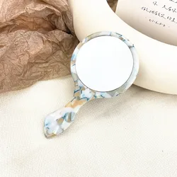 GRS Material  2022 Wholesale Handle Mirror Acetate Board Beauty Portable Pocket Makeup Mirror Acrylic Mirror