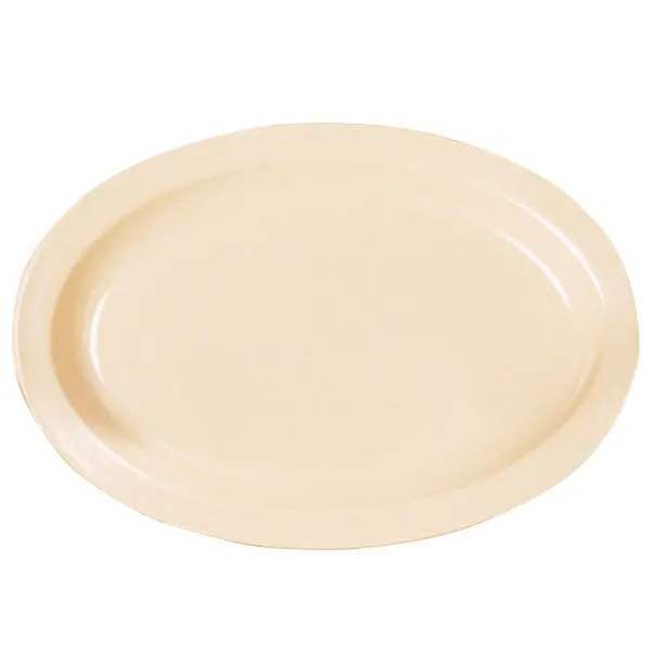 
Melamine Trays NS512T Tan Melamine Oval Platter Narrow Rim 11 1/2