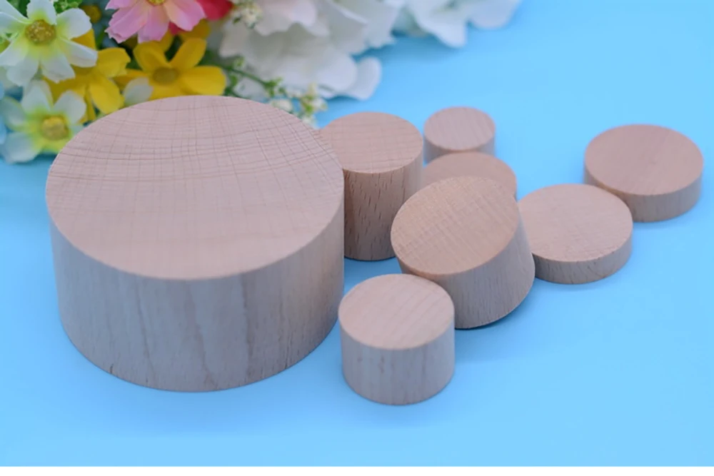 Beech Wooden Discs, Disc Crafts for Baby , Pack of 30, 15mm 30mm 50mm 100mm Diameter
