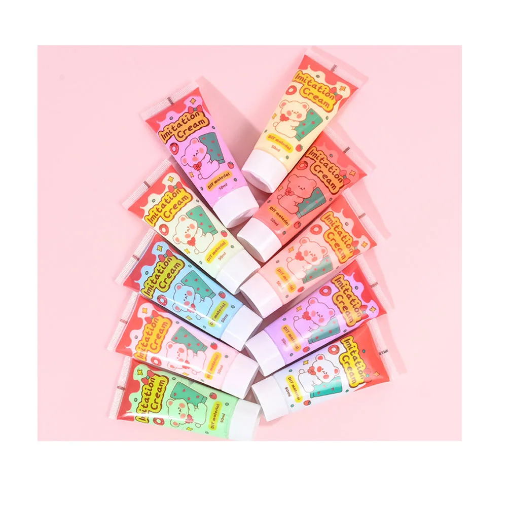 50G Simulation Cream Glue For Diy Craft Phone Case Decoration Handmade Jewelry Adhesive Hairclip Resin Accessories
