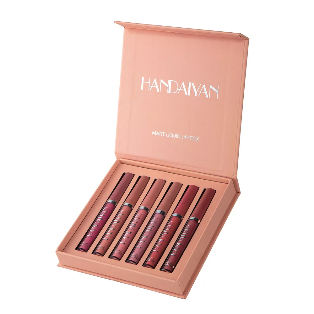 Makeup Lipstick Is Not Easy To Dip Cup Matte Liquid Lipstick 6 Lip Gloss Lip Glaze Set Wholesale Matte Lipstick Lazy
