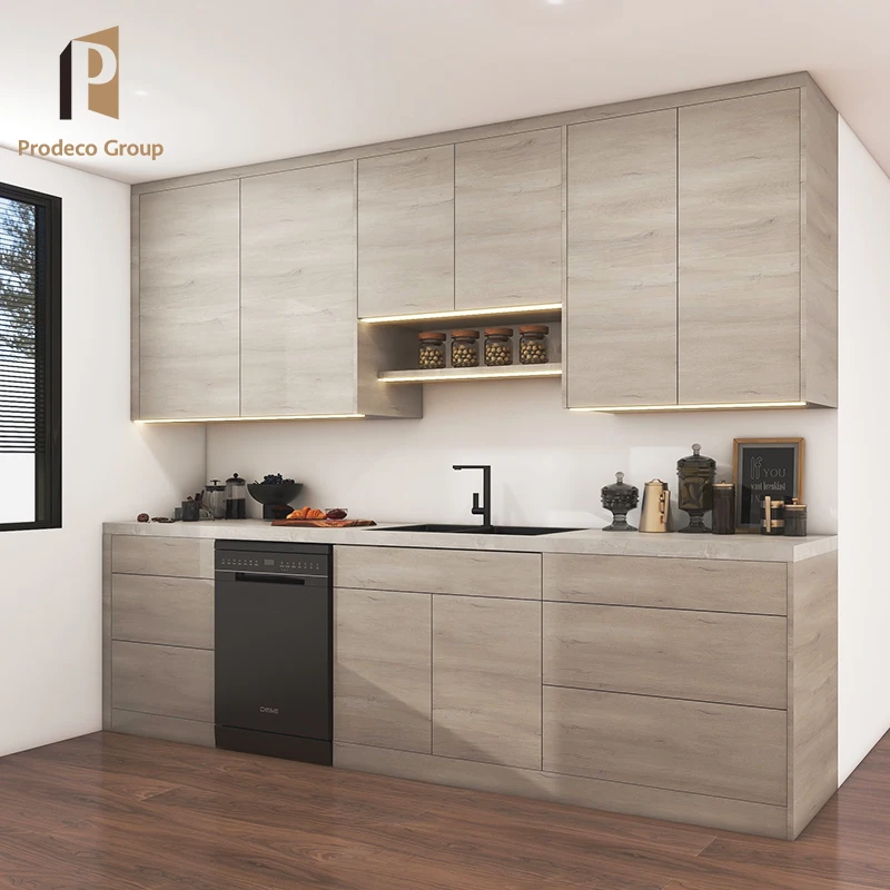 Melamine Mdf Black Lacquer Wood Small Units Modular Kitchen Cabinet Furniture Custom Kitchen Cabinets