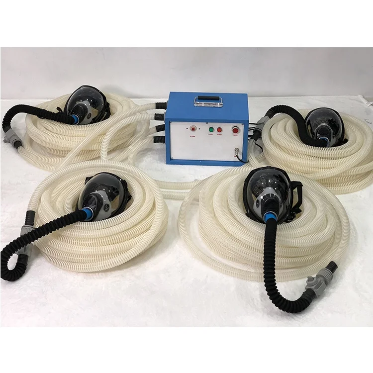 2 Persons Reusable Equipment Powered Long Tube Breathing Apparatus for Coal Gas Using