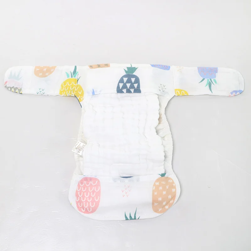 High quality baby cotton diaper cheap price printed gauze waterproof diaper