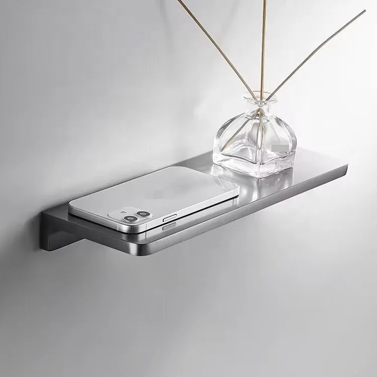 Luxury Hotel Polish Gold Marble Bathroom Shelves Organizer Wall Mounted Shower Shelves