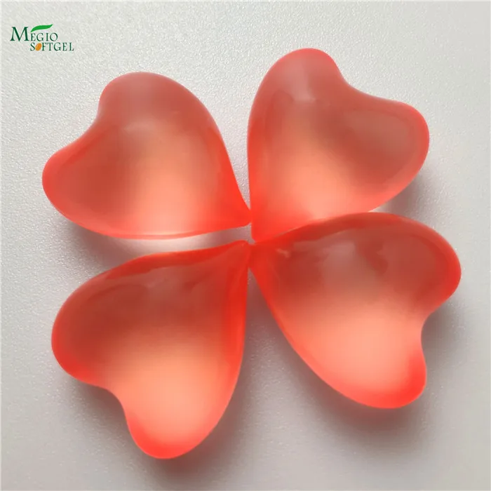 Different cosmetics facial pearl beauty oil capsule heart shaped bath oil beads