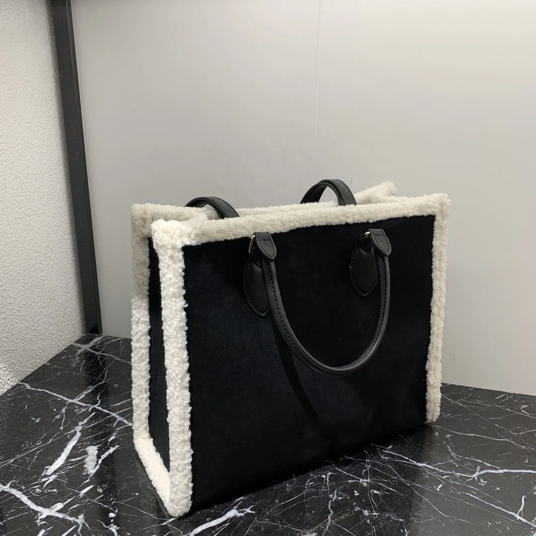 High Quality Bags Supplier Brand Faux Suede Lambswool Fluffy Buy Woman Large Capacity Tote Bags Oversized Vintage Tote Bag