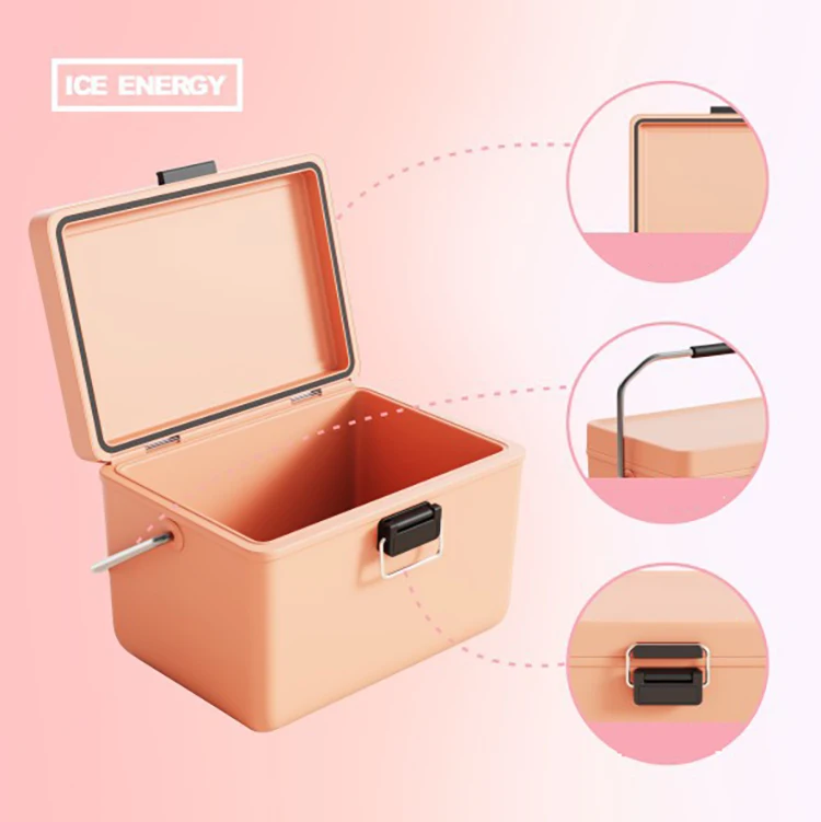 Aji Vaccine Party Custom Thermal Bag Food Delivery Catering  Wheels And Handle Metal Corona Foam Ice Cooler Box