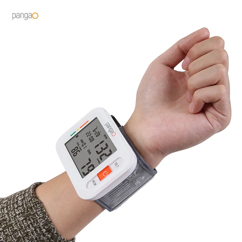 Electronic Wrist BP Operator Large Screen Sphygmomanometer Digital Automatic BP Monitor Machine Blood Pressure Device