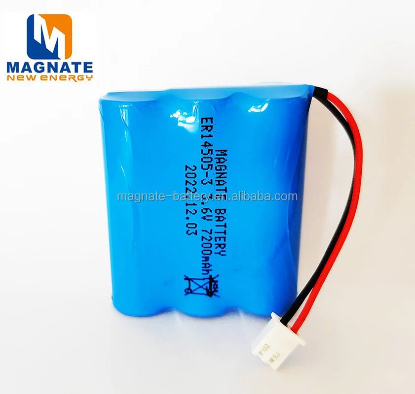 ER14505-3P Lithium battery pack 3.6v 7.2Ah with JST MOLEX connectors