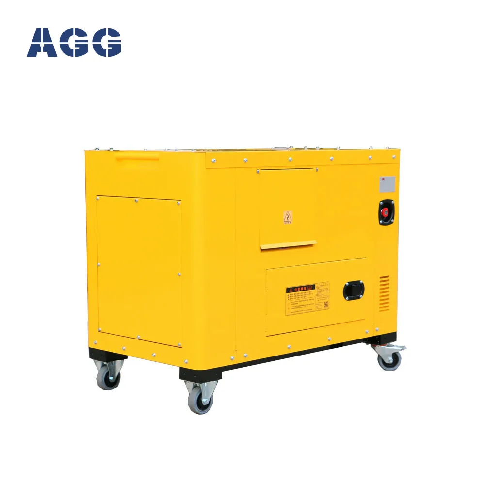 AGG Super Silent soundproof Dynamo 10kw Portable Diesel Generator For Houses
