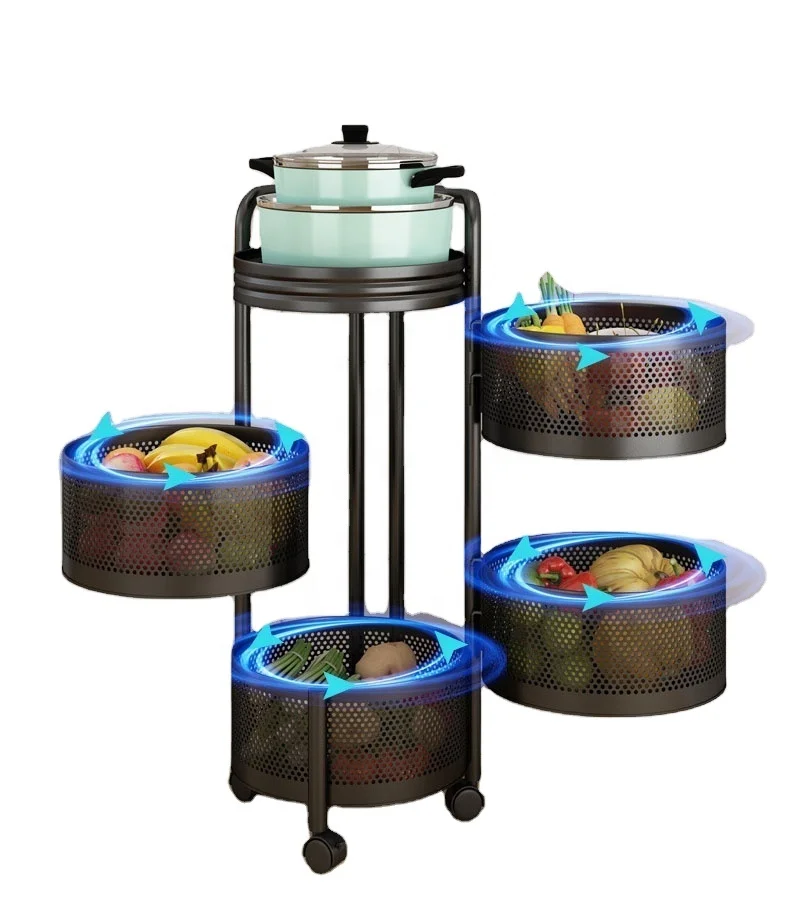 360 Shelf Rotatable RTS Factory Price 2021 Hot Sale High Quality New Upgrade White Black Steel Multilayer 360 Shelf Rotatable