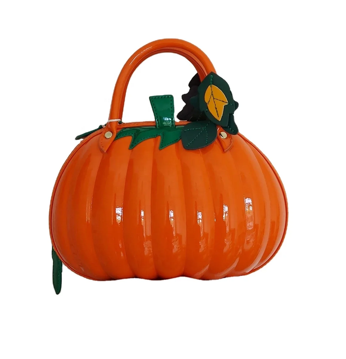 Vegan Leather Pumpkin Crossbody bag Orange Pumpkin Halloween Purse Handbag High Quality Orange Pumpkin