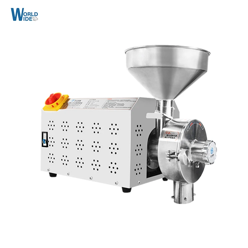 high quality commercial dry red chili powder grinding machine stainless steel coffee bean grinder wheat flour mill for sale