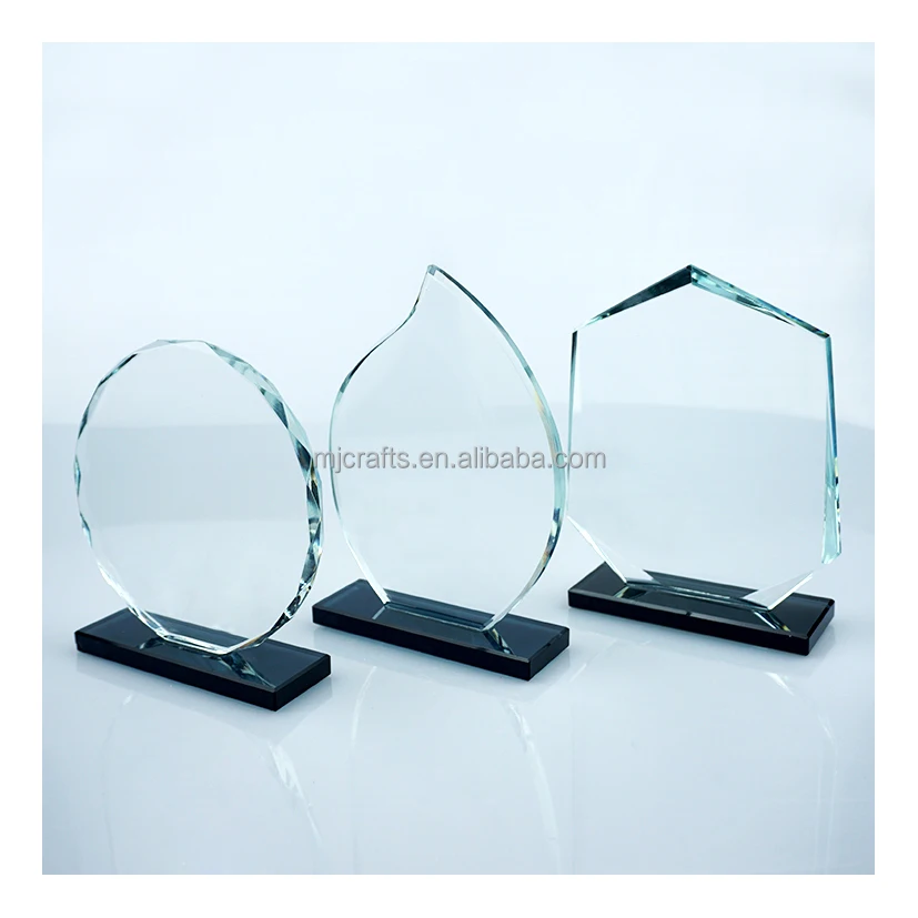 Mini Cheap Blank crystal trophy glass plaque for certificate