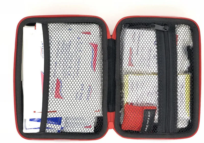 Eva Or Nylon Light Waterproof material Green with handle Zipper with pockets Outdoor First Aid Knit