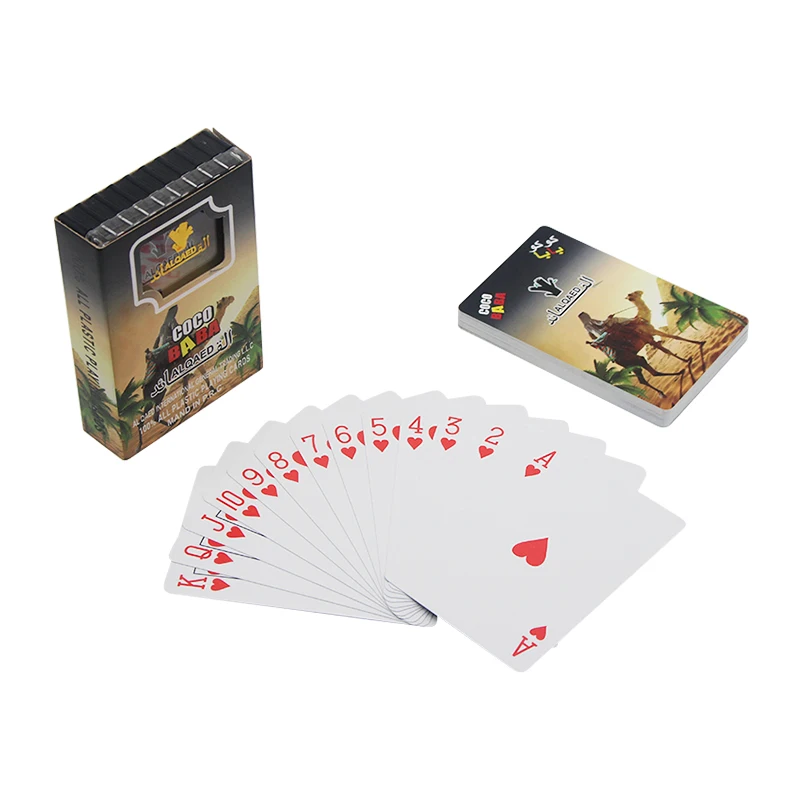 Custom Plastic Poker Cards Dubai Arabia Quality Plastic PVC Poker Smooth Waterproof  Creative Gift Durable Poker Playing Card