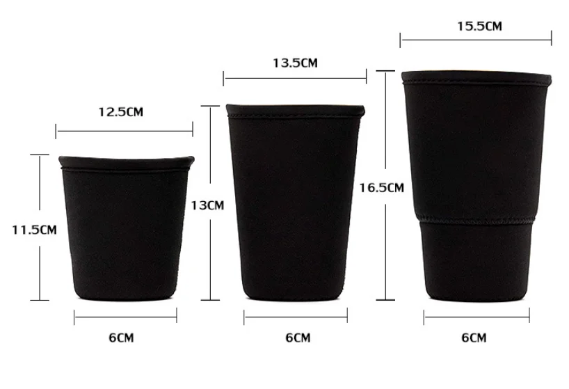 RU Cooler Bag Good Price Of New Product Neoprene Cup Sleeve Coffee Cup Sleeves With Logo Custom Neoprene Black Iced Coffee Cup S