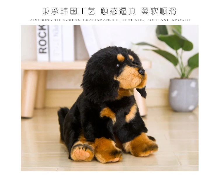 New Sunrise Wholesale Manufacture Soft Simulation Dog Plush Emulation Tibetan Mastiff Animal Doll Toy for Promotion
