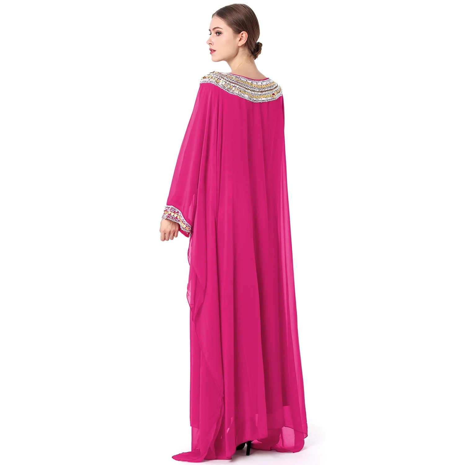 Мусульманское арабское женское платье с вышивкой Женская длинная юбка кафтан роскошное платье абайя женская одежда макси из Турции