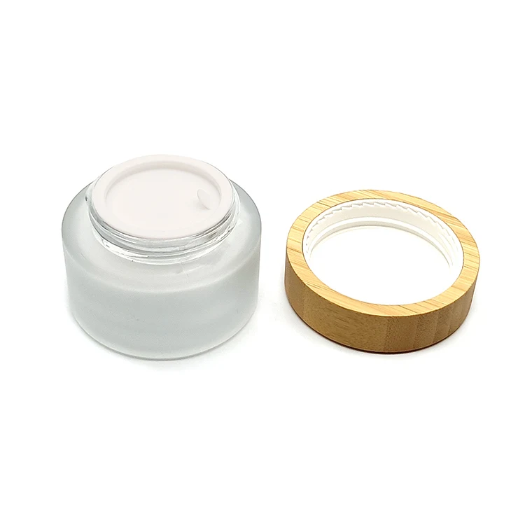 Hot sale low price high quality glass face cream frosted cosmetic cream jar