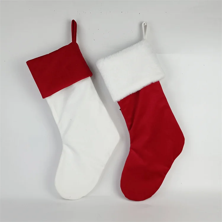 Набор из 2 рождественских чулок с оленем, подвесное украшение для елки, подвесные чулки для рождественского камина, Рождественское украшение для семьи