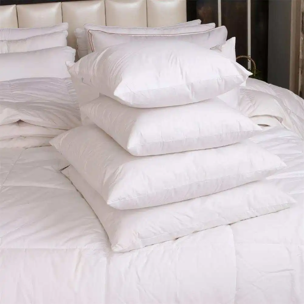 Wholesale washed white goose /duck feather down pillow insert cushion inner for hotel and home used pillow core