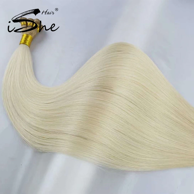 Wholesale Human Hair Hand Tied Weft 12a Human Hair Bundles Vendors Cuticle Aligned Virgin Hand Tied Weft Hair Extension Russian