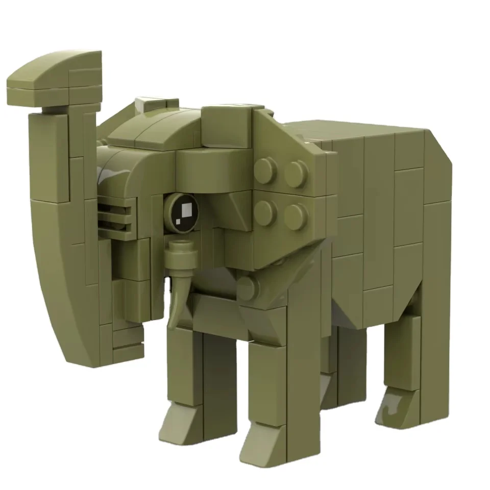 Anime Action Figures Custom Brick  animal  Figures  elephant giraffe lion bear  toy  Model Statue for kids Bricks
