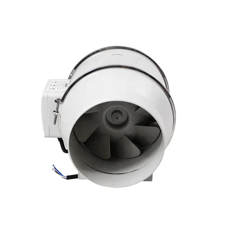 Factory supplier silent exhaust duct plastic booster oblique flow pipeline fan