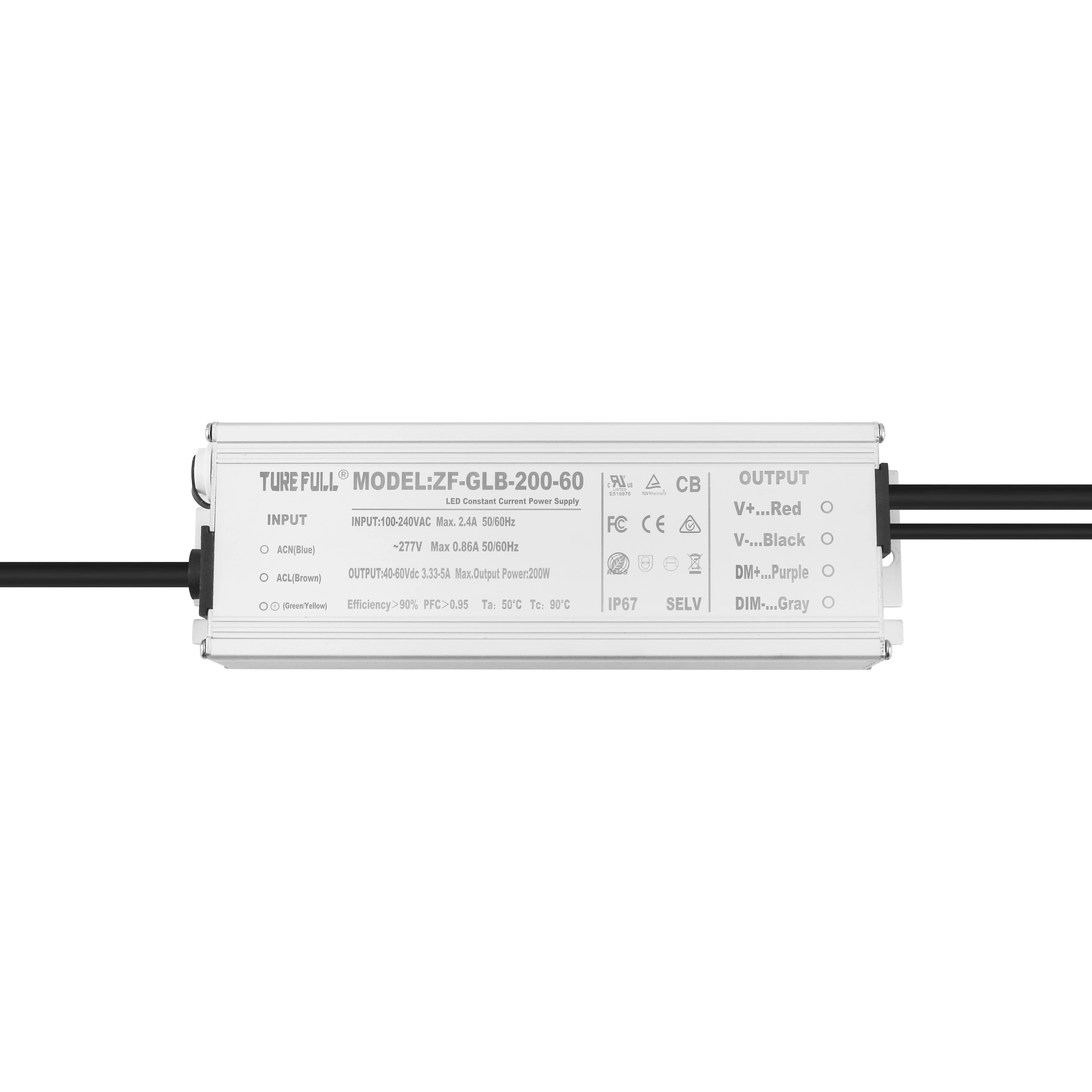 Wholesale IP67 Waterproof LED Switching Power Supply Dual AC Output 12V 24V 100w 200w 300w LED Driver