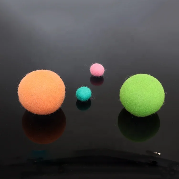 Premium White 100% New Zealand Organic Sheep felt tumble 7cm 8cm 9cm wool dryer ball