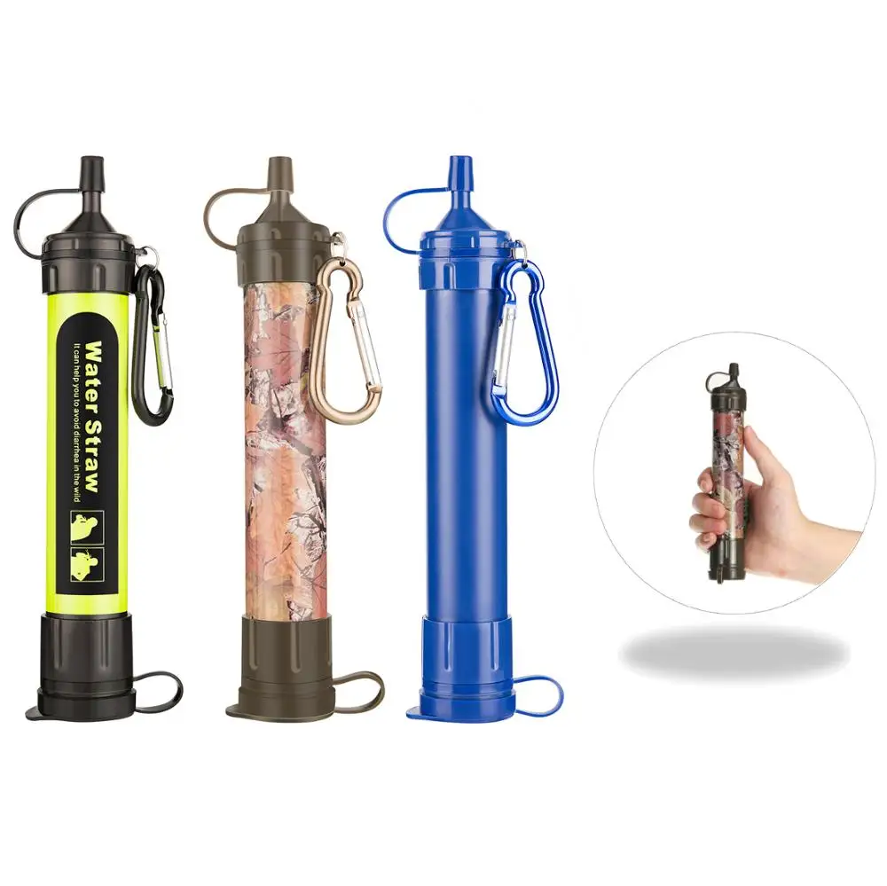 Personal Water Filter Straw 0.01 Microns Filtration for Outdoor Group Camping Hiking and Emergency Survival Kit