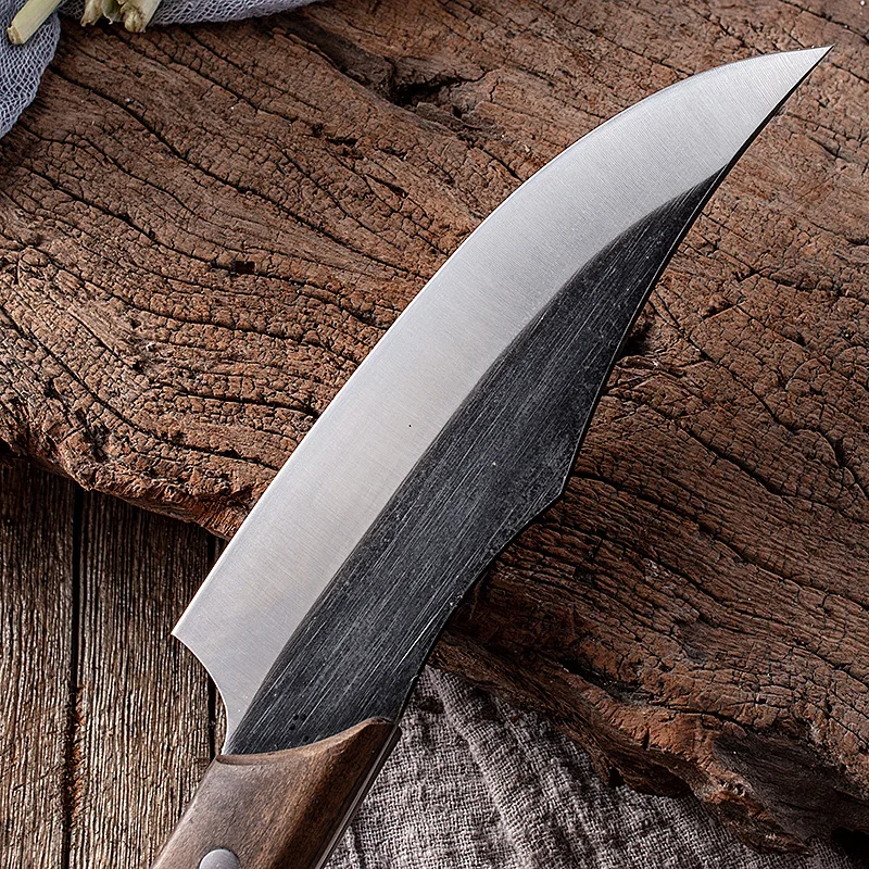 Professional Chef Knife Set Full Tang Hand Forged High Carbon Stainless Steel Black Sided Boning & Fish Kitchen Tools