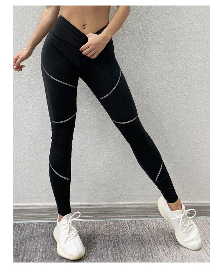 Reflective Mesh Transparent Leggings For Women And Custom Yoga Pants