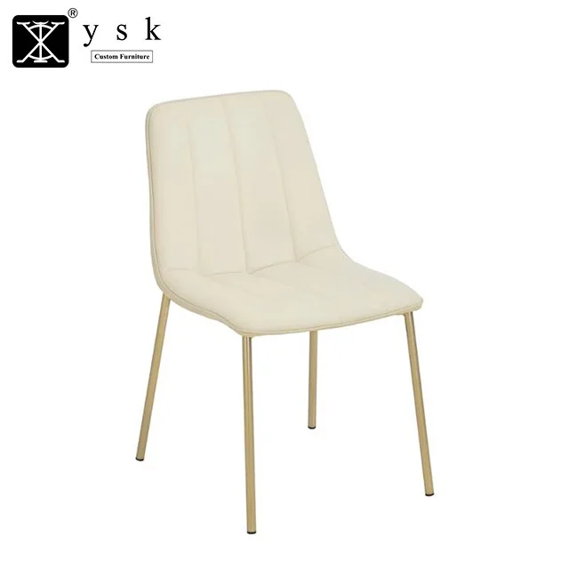 DC-1876 Customize High End Hotel Restaurant Stainless Steel Gold Chairs Upholstered Chair