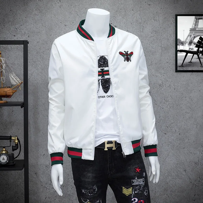 GG Brand Clothing Street Fashion Jacket Men Women Slim Fit Golf Baseball Plaid Jacket