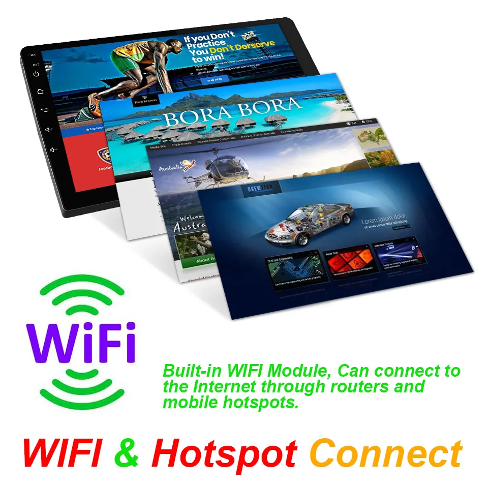 Touch Screen Universal Multimedia 2 Din 10 Inch Audio Stereo Android 11 Car Radio
