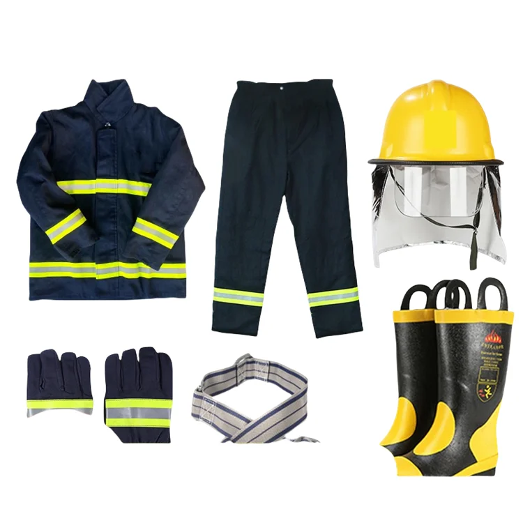 AntiFire FireFighter Equipment Fireman kits Firefighter Gear Uniform EN 469 Bunker Turnout Gear NOMEX Fire Fighting clothing