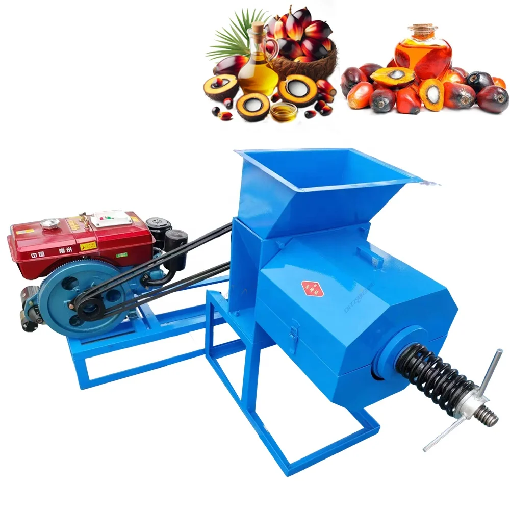 Easy to Operate Diesel Powered Palm Oil Press for Small Palm Farms