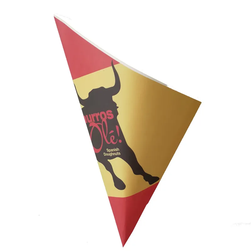 Triangle cone paper cone for french fries