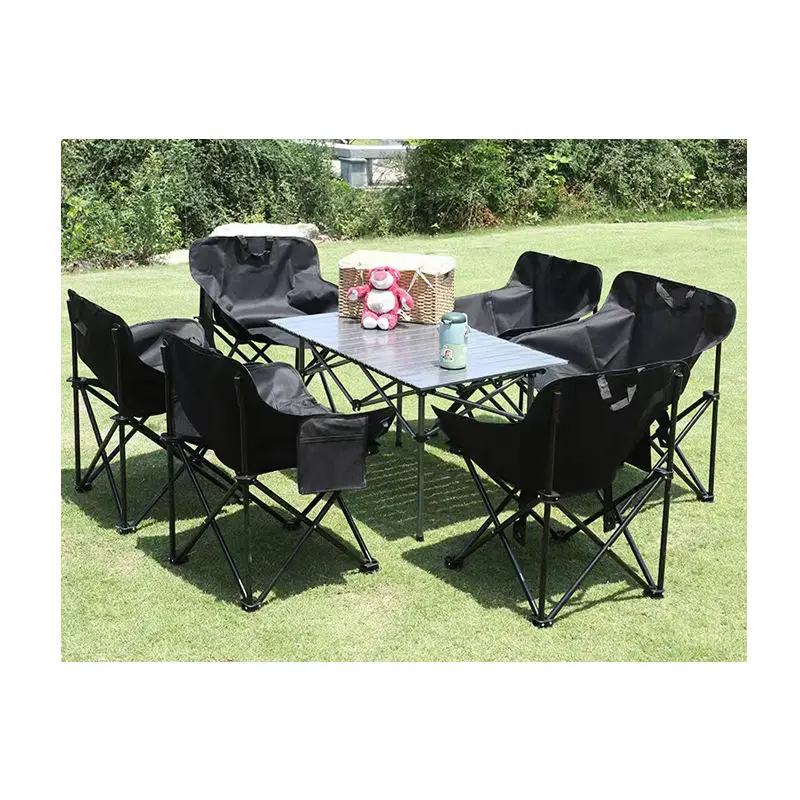 Free sample Low price Wholesale new style modern park carbon steel Outdoor Garden Picnic Folding Camping tables