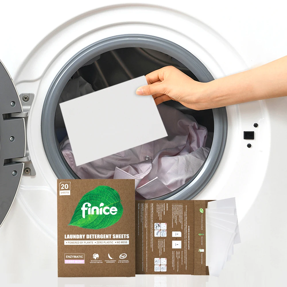 Finice laundry gel detergent detergent sheet laundry paper laundry washing detergent strips clothes