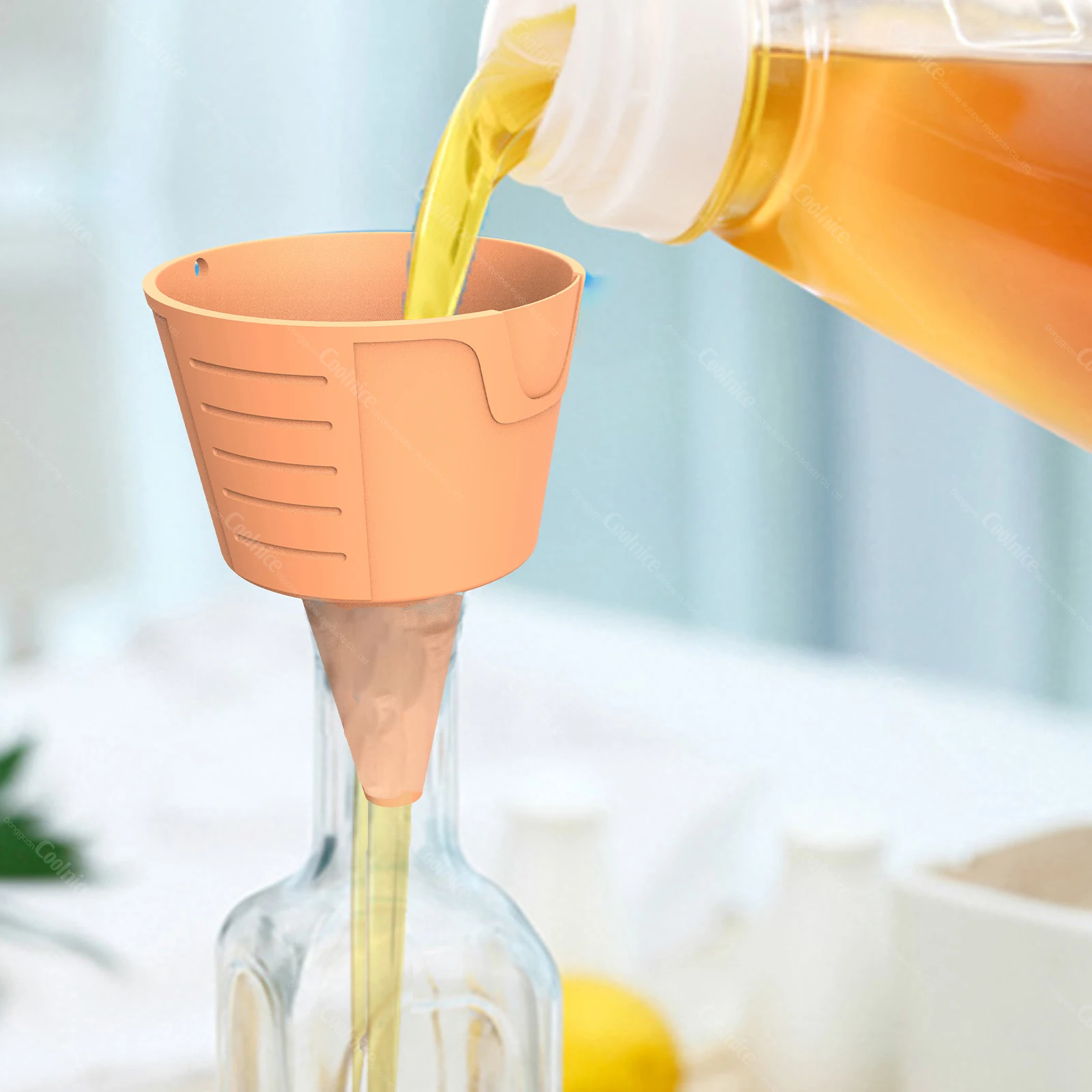 Factory Direct Products Kitchen Supplies Non Toxic Safe Silicone Funnels for Kitchen Use Measuring Cups