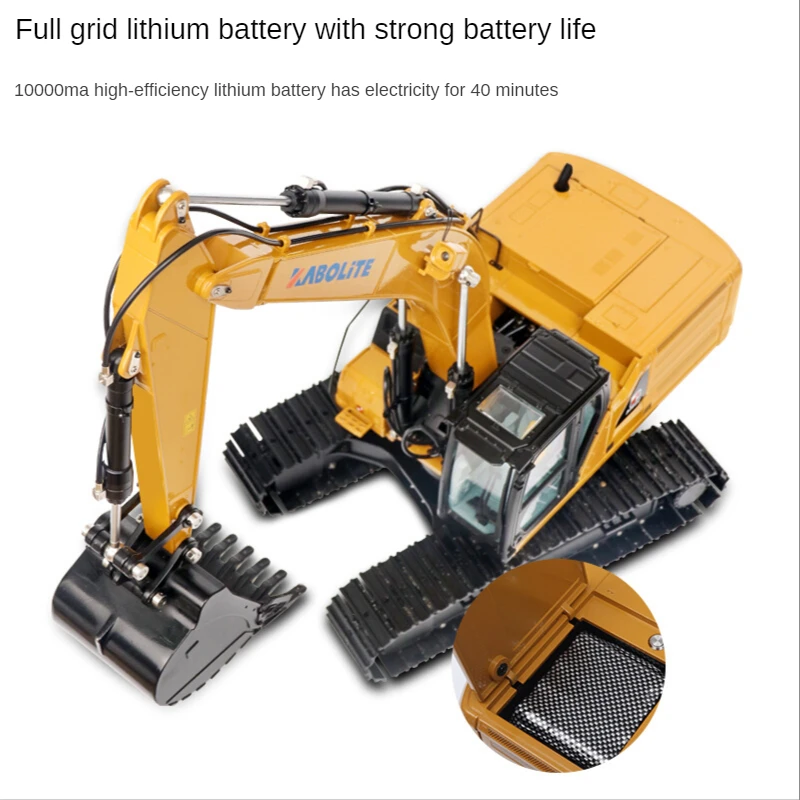 HUINA K336 Hydraulic Excavator 1/16 Alloy Remote Control Rc Truck Radio Controlled Car Loader Shovel Remote Control Toy Kid Gift